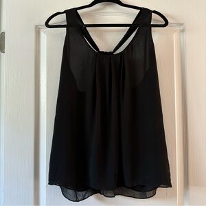Naked Zebra Black Sheer Sleeveless Blouse